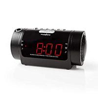 Digitale Wekkerradio - LED-Scherm - Tijdprojectie - AM/FM - Snoozefunctie - Slaaptimer - Aantal alarmen: 2 - Zwart