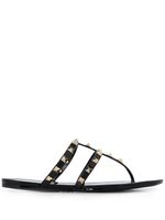 Valentino Garavani sandales plates Rockstud - Noir