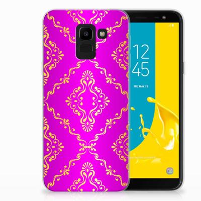 Siliconen Hoesje Samsung Galaxy J6 2018 Barok Roze Siliconen Hoesje Samsung Galaxy J6 2018 Barok Roze