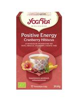 Yogi Tea Positive Energy Cranberry Hibiscus Bio - Biologische Kruidenthee met Cranberry, Hibiscus en Guarana voor Natuurlijke Energie en Opbeurende Smaak