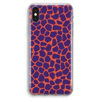 Purple Giraffe: iPhone XS Max Transparant Hoesje