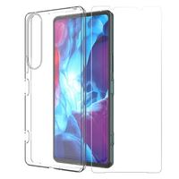 Saii 2-in-1 Sony Xperia 1 IV TPU Hoesje & Glazen Screenprotector - thumbnail