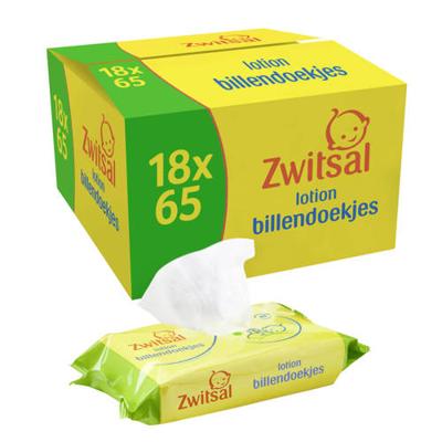 Zwitsal Zwitsal Baby Billendoekjes Lotion Sensitive - 18 x 57 stuks Zwitsal Zwitsal Baby Billendoekjes Lotion Sensitive - 18 x 57 stuks