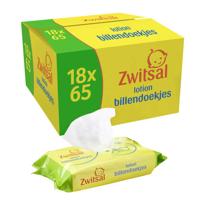 Zwitsal Zwitsal Baby Billendoekjes Lotion Sensitive - 18 x 57 stuks