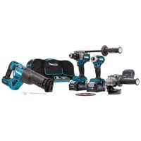 Makita DK0126G401 | Combiset | 40V Max | 4,0Ah | Li-Ion | DF001G accuboor | TD001G slagschroever | GA005G slijper | JR001G reciprozaag - DK0126G401 - thumbnail