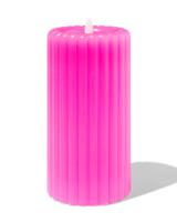 HEMA LED Kaars 7.5x15cm Rib Roze (roze) - thumbnail