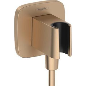 Hansgrohe Fixfit handdouchehouder incl.aansluitbocht Brushed Bronze 26887140