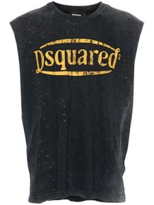 DSQUARED2 débardeur à effet usé - Noir