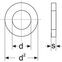 Onderlegring 4.3 mm 9 mm Staal Verzinkt 100 stuk(s) TOOLCRAFT 814652 - thumbnail