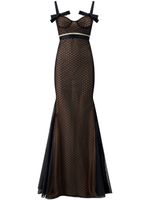 Giambattista Valli robe bustier longue en dentelle - Noir - thumbnail