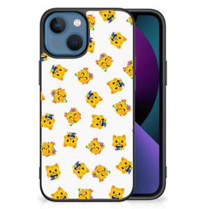 Back Case voor Apple iPhone 13 Katten Emojis