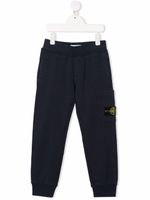 Stone Island Junior pantalon de jogging à patch logo - Bleu - thumbnail