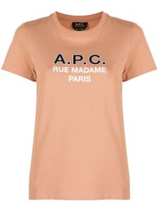 A.P.C. t-shirt en coton à logo imprimé Madame - Rose