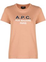 A.P.C. t-shirt en coton à logo imprimé Madame - Rose - thumbnail