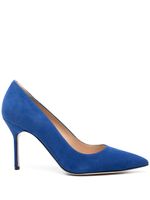 Manolo Blahnik escarpins en daim 90 mm - Bleu