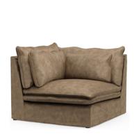 Rivièra Maison Modulaire Bank 'Continental' Corner, Velvet, kleur Golden Beige