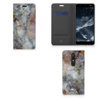 Nokia 5.1 (2018) Standcase Marmer Grijs