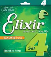 Elixir Strings 14052 snaar voor muziekinstrumenten Bas 4 stuk(s) Staal Gitaar - thumbnail