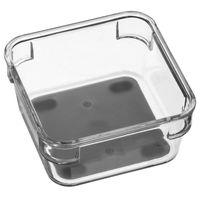 Bestekbak/keuken organizer 1-vaks Tidy Smart grijs transparant kunststof 9 x 9 x 4,5 cm   -