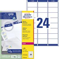 Avery-Zweckform L7159-100 Adresetiketten 63.5 x 33.9 mm Papier Wit 2400 stuk(s) Permanent hechtend Inkjet, Laser (zwart/wit), Laser (kleur), Kopiëren - thumbnail