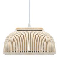 vidaXL Hanglamp halfrond 40 W E27 34x14,5 cm bamboe