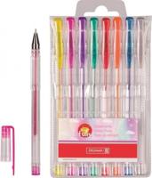 Brunnen glitterpen 15 cm 8 stuks