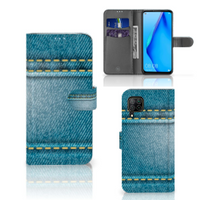 Huawei P40 Lite Wallet Case met Pasjes Jeans