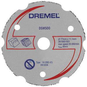 Dremel DSM500 2615S500JB Doorslijpschijf recht 77 mm 1 stuk(s) Hardhout, Zacht hout, Multiplex, Laminaat, Kunststof, Gipskarton, Plexiglas, Vinyl