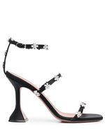 Amina Muaddi sandales Lily 11 cm à talon sculpté - Noir