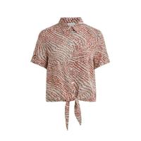 VILA blouse VIMORAS met all over print ecru/rood