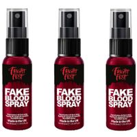 Nep bloed schmink/make up - 3x - spray - 50 ml