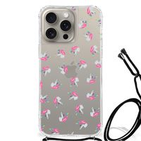 Doorzichtige Silicone Hoesje voor iPhone 15 Pro Max Unicorns - thumbnail