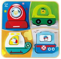 Hape houten vormenpuzzel Voertuigen junior hout 12 stukjes