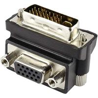 Renkforce RF-4128855 DVI/VGA Adapter [1x DVI mannelijk 24+5-pol. - 1x VGA-vrouw] Zwart