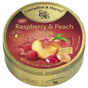 Cavendish & Harvey Cavendish & Harvey - Filled Raspberry & Peach Drops 175 Gram