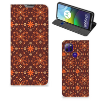 Motorola Moto G9 Power Hoesje met Magneet Batik Brown - thumbnail