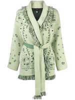 Alanui cardigan à motif bandana en jacquard - Vert