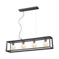 Light depot - hanglamp Dito recht 4L - zwart - Outlet