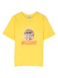 Moschino Kids t-shirt en coton à imprimé ourson - Jaune