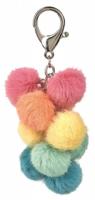 Moses sleutelhanger Happy me pluche pompons 11,5 cm