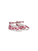 Dolce & Gabbana Kids ballerines en cuir à imprimé Majolica - Rouge