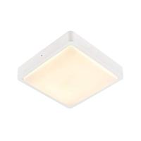 SLV wand- en plafondopbouwarmatuur AINOS SQUARE/verlichting voor wanden, wegen, ingangen, ledspot buiten, opbouwarmatuur outdoor, tuinlamp, plafondspot / IP65 3000/4000K 17 W 1300 lm wit