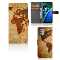 Nokia G42 Flip Cover Wereldkaart - thumbnail