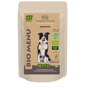 Bf petfood Organic hond kalkoen menu pouch