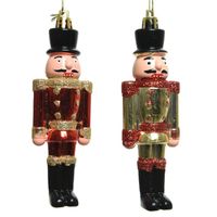 6x Kerstboomversiering notenkraker pop/soldaat ornamenten 9 cm   -