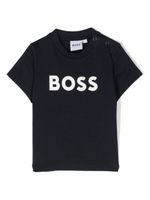 BOSS Kidswear t-shirt en coton à logo imprimé - Bleu