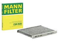 MANN-FILTER CUK 2026 Interieurfilter, pollenfilter met actieve kool, voor personenauto's
