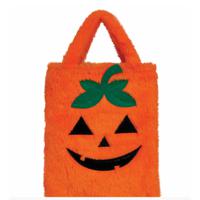 Trick or treat snoep tasje - pompoen - oranje - 19 x 23 cm - Halloween snoepjes ophalen