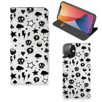 Mobiel BookCase iPhone 12 | iPhone 12 Pro Silver Punk - thumbnail