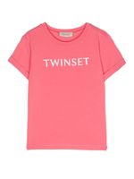 TWINSET Kids t-shirt à logo imprimé - Rose